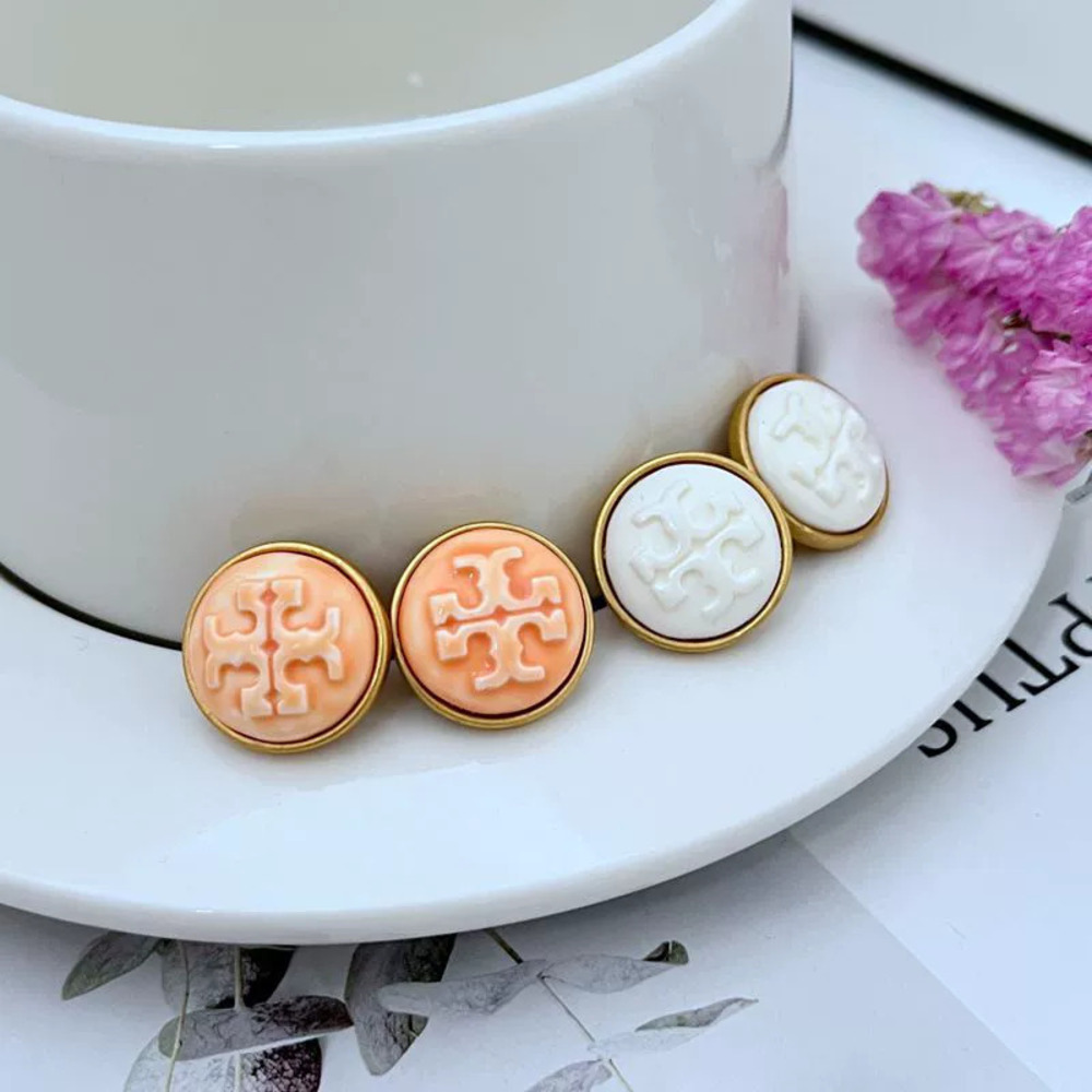 Tory Burch Oiled Matte Gold Letter Earrings